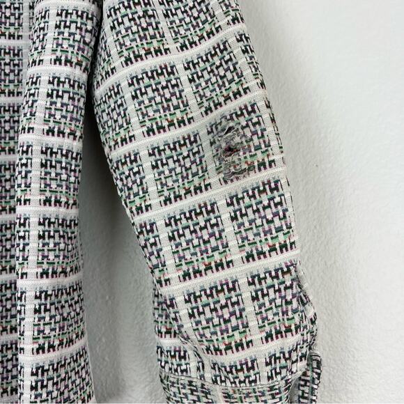 Vintage 70s Handmade Button Down Overshirt Unisex Neutral Minimalist - Picture 9 of 12